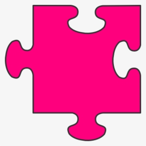 Pink Puzzle Piece Clip Art - Puzzle Piece Pink Png