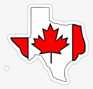 Texas Outline Canada Flag Stickers By Artisticattitud - July 1 Canada Day 2018