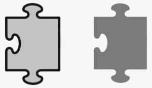 Clip Library Library Edge Piece - Black And White Puzzle Clipart