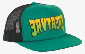 Creature Ass Backwards Mesh Skate Hat Adjustable Black/green - Hat