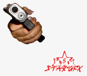 Girl Hands With Nails Done - Gun With Hands Png