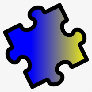 Blue To Yellow Puzzle Piece Svg Clip Arts 600 X 600