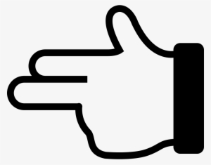 Hand Resembling A Gun Gesture Comments - Finger Pointing Left Png