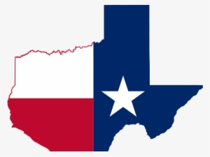 Texas Outline With Flag - Flag Of Texas