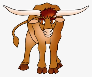 Texas - Long Horned Cattle Clipart