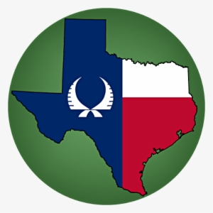 Texas Outline With Flag Png - Emblem