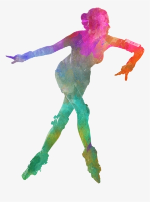 Click And Drag To Re-position The Image, If Desired - Roller Skating Watercolor