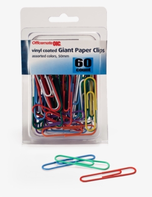 Officemate Oic Giant Vinyl Coated Paper Clips
