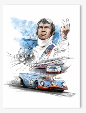 Porsche 917 K - Steve Mcqueen Porsche Drawings