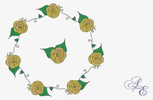 Rose Vine Circle Large - Rose