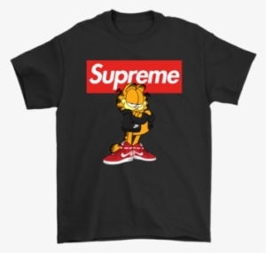 Garfield Supreme X Nike Logo Stay Stylish Shirts T - Gucci Bugs Bunny T Shirt