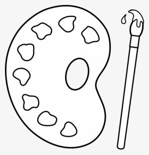 Clip Transparent Download And Brush Line Art Free Clip - Paint Palette Clipart