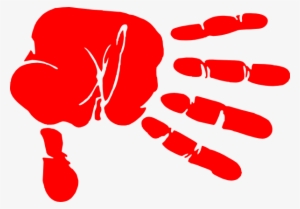 Small - Red Hand Clip Art