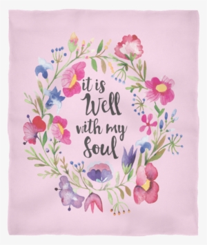 It Is Well With My Soul Ultra Plush Fleece Blanket - It Is Well With My Soul Watercolor