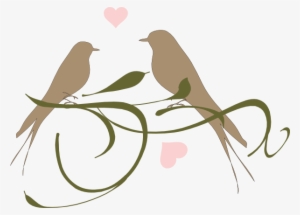 Love Birds Png Clip Art Freeuse Stock - Love Clipart Black And White