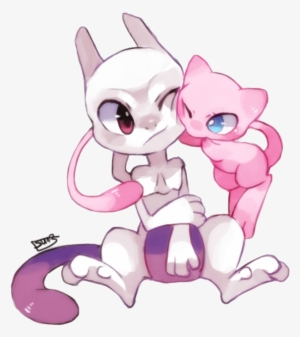 Mewtwo And Mew Más - Mew And Mewtwo Cute