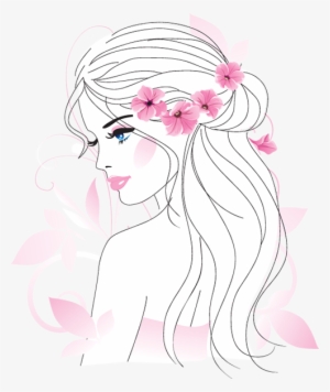 Clipart Royalty Free Stock Beauty Vector Hair Strand - Woman Vector Free Face