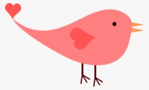 Pink Female Love Bird - Cute Bird Clipart Png