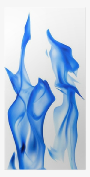 Illustration With Isolated Blue Flame Poster • Pixers® - Blue