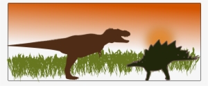 This Free Icons Png Design Of T-rex Vs Stegosaurus