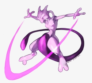 #150 Mewtwo Used Psycho Cut And Thunderbolt - Mewtwo Transparent Background