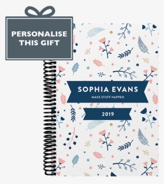 Personalised Leaf Combined Diary & Notebook