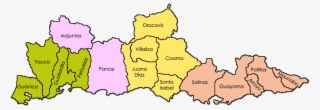 Mapa De Los Municipios Que Componen La Región Sur Png