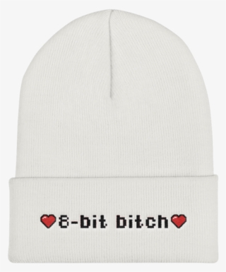 Funny Gaming Kawaii Pixel 8-bit B**** Cuffed Beanie