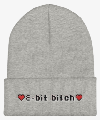 Funny Gaming Kawaii Pixel 8-bit B**** Cuffed Beanie