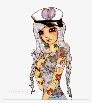 Valfre Sailor Girl Pies Art, Funky Art, Pastel Goth,