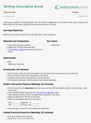 Descriptive Words