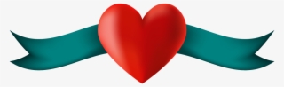 Banner, Heart, Placeholder, Ribbon