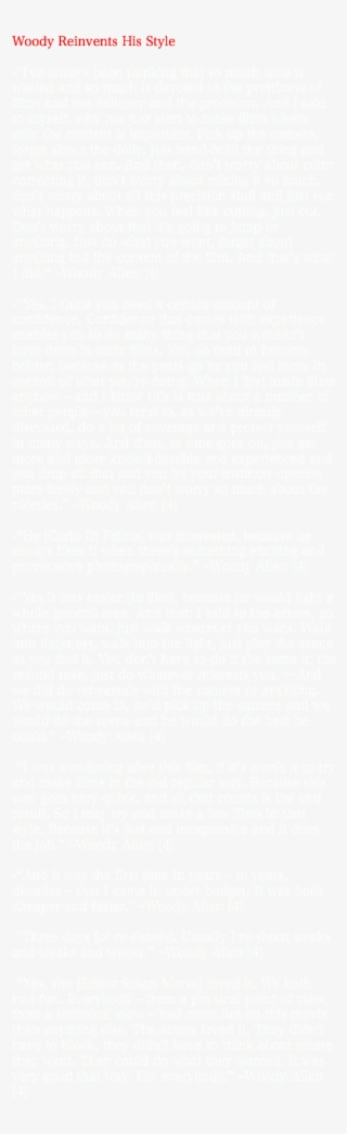 Woody Reinvents His Style -“i've Always Been Thinking