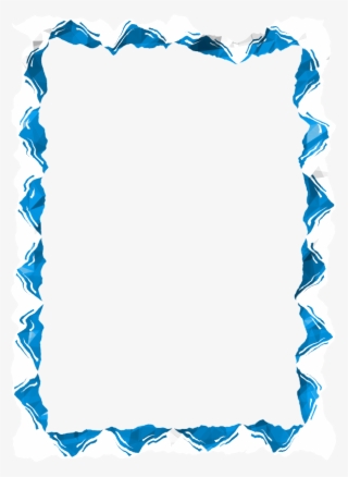 Frame Crumpled Blue And White Paper