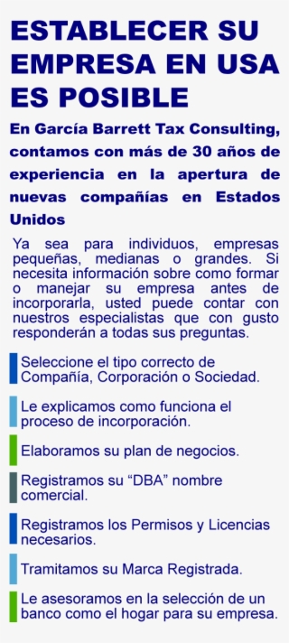 Apertura De Compañias En Usa