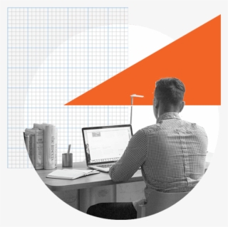 Man Working At His Computer