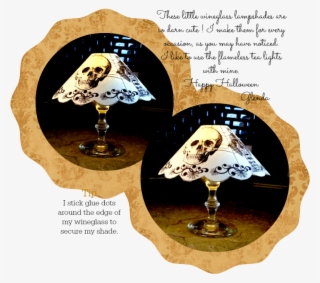 Free-printable Spooky Halloween Wineglass Lampshades