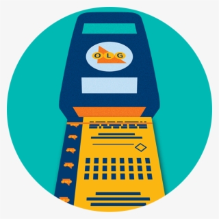 An Olg Lottery Scanner Scanning A Ticket
