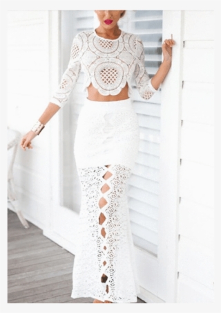 Sexy Lace Crochet Crop Blouse Dress Daisy Dress For