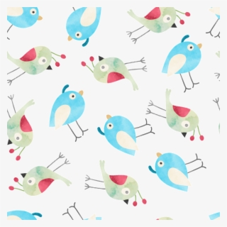 Colored Bird Cartoon Background