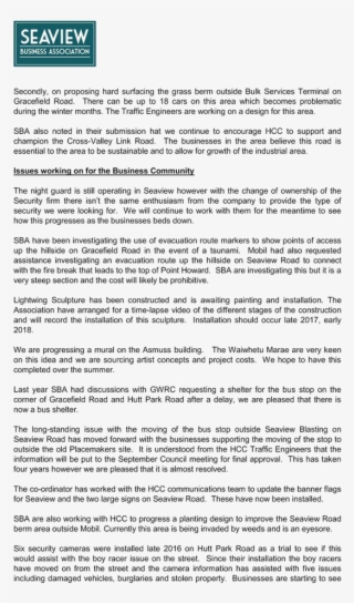 Seaview Business Association 12 Month Report To 30