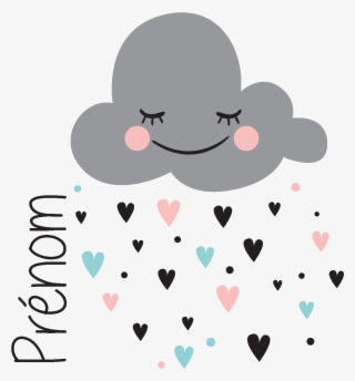Sticker Prenom Personnalise Nuage Amoureux Ambiance