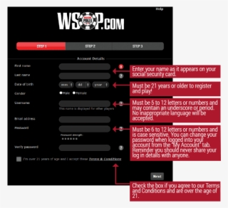 Wsop Registration Step