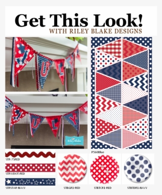 Patriotic Banner By Riley Blake Designs Comes In An