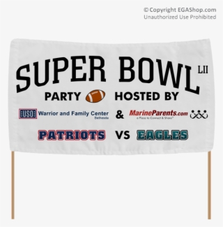 Com Warrior Support Team Super Bowl Party Banner