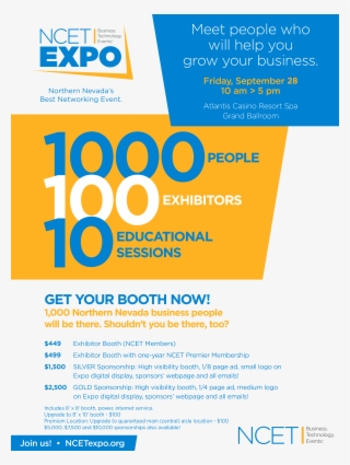 2018 Ncet Expo Booth Flyer 7-18 Sat
