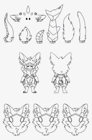 F2u Protogen Ref Lineart