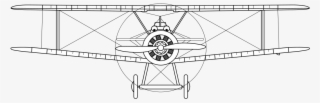 Sopwith Camel Front View Lineart