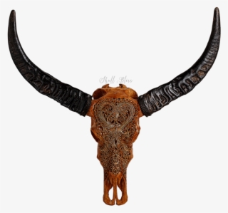 Carved Buffalo Skull