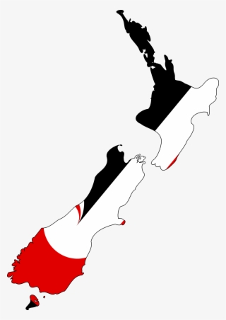 Flag Map Of New Zealand